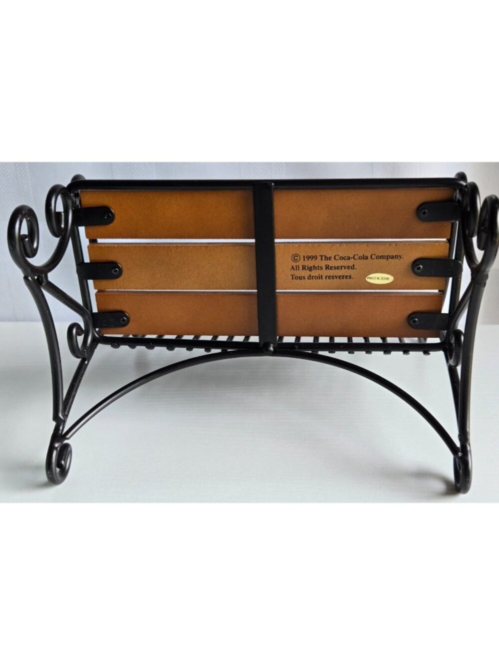 VTG 1999 Coca-Cola Coke Soda Metal Display Diner Decoration Shelf Doll Bench - Picture 4 of 7